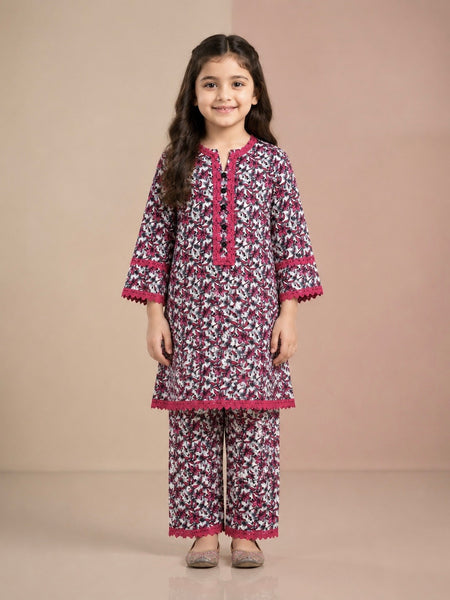 Girls Printed Cotton 2 Piece Suit